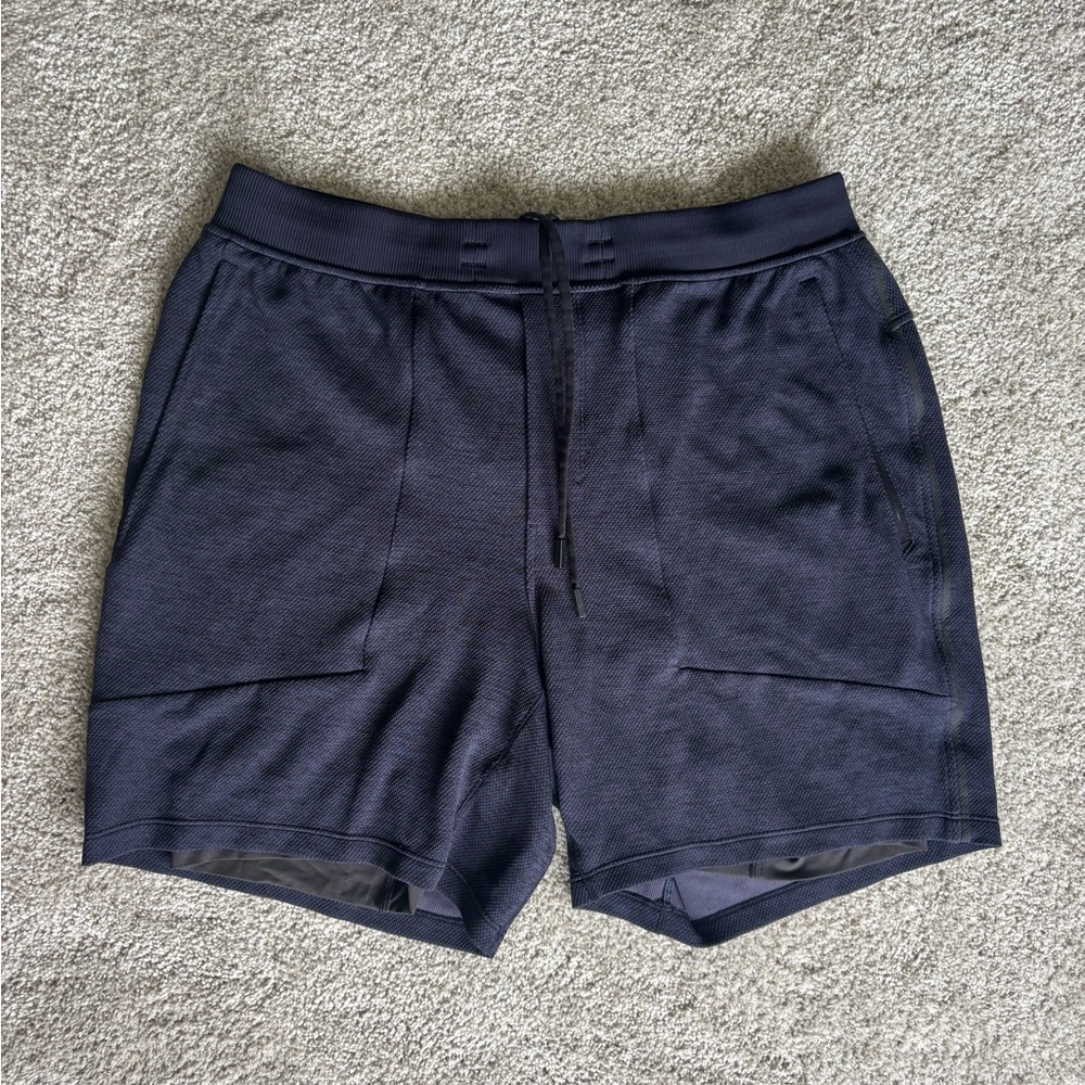 lululemon Navy Athletic Shorts with Liner - Picture 2 of 6